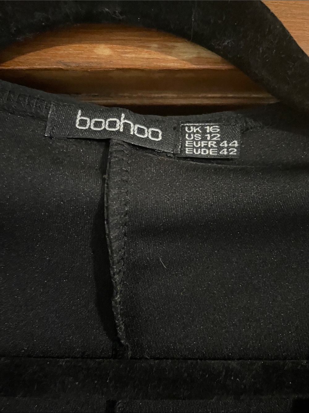 Boohoo Black Open-Front Women's Blazer - Picture 2 of 2
